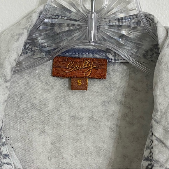 Scully Embroidered Button Down Shirt Women’s Small Westernwear Boho lightweight - Picture 4 of 8